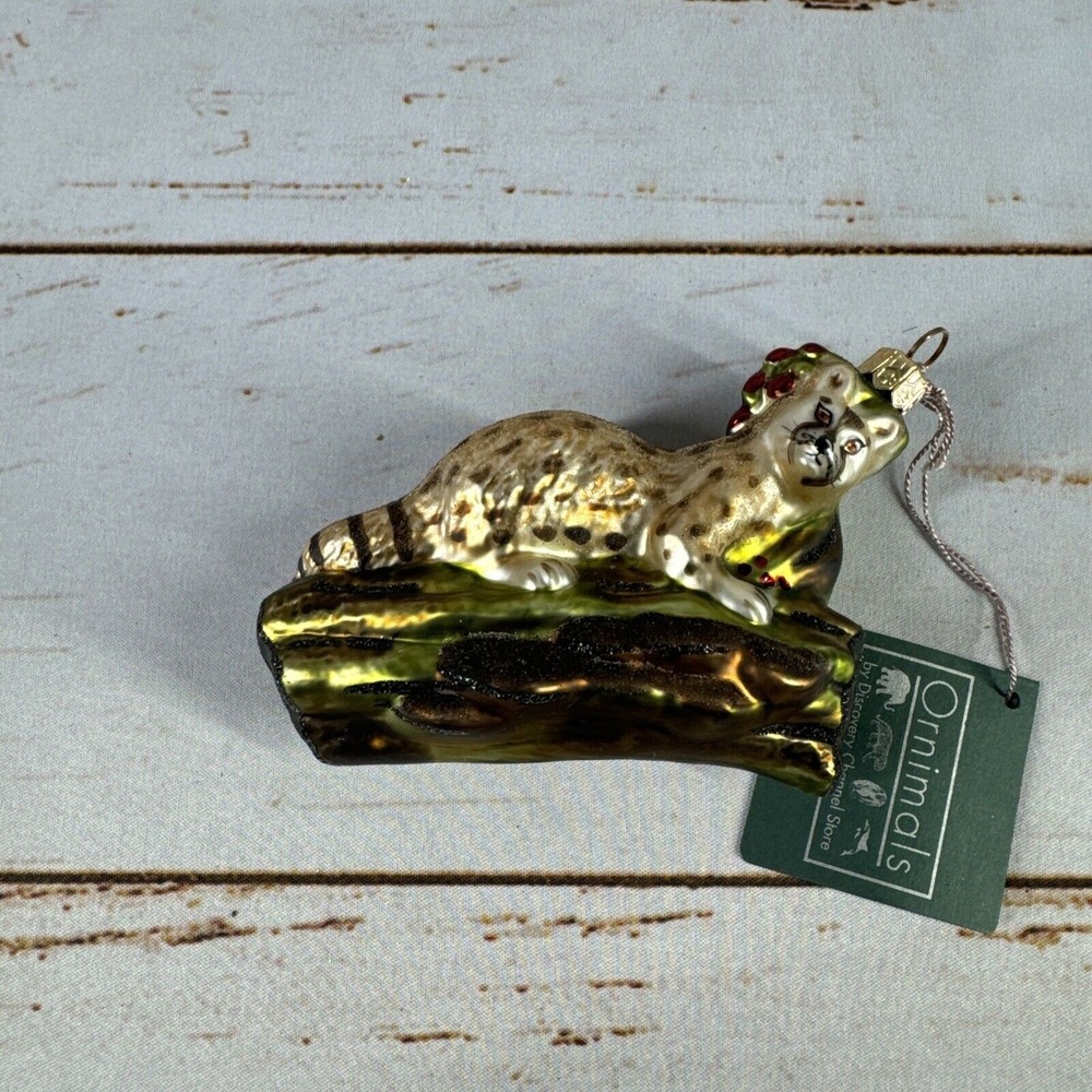 Discovery Channel Store Genet Glass Holiday Ornament Poland Wildlife Collectible